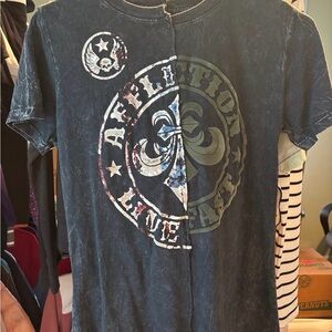 Affliction Gray Live Fast T-Shirt
